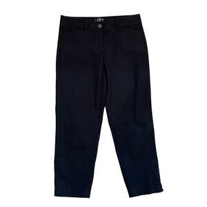 Ann Taylor Loft Black Original Crop Chino Pants, Straight Leg, Minimalist, Sz 2